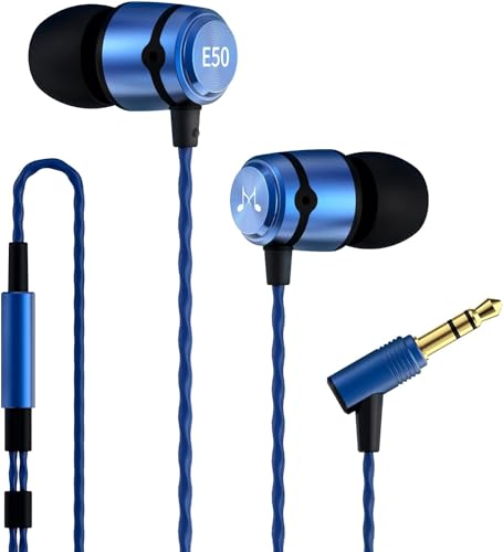 Soundmagic E50 Kabelgebundene Ohrhörer, kein Mikrofon, In-Ear-Monitor, HiFi-Kopfhörer, geräuschisolierende Kopfhörer, bequeme Passform, Blau von SoundMAGIC