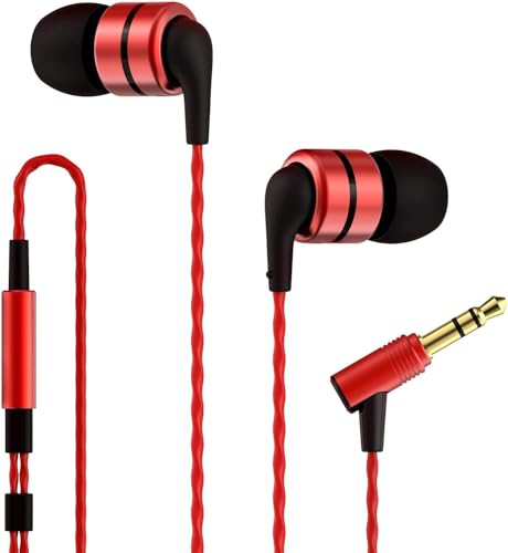 Soundmagic E80 kabelgebundene Ohrhörer, ohne Mikrofon, HiFi-Stereo, audiophile Kopfhörer, geräuschisolierende In-Ear-Kopfhörer, bequeme Passform, Super-Bass, Rot von SoundMAGIC