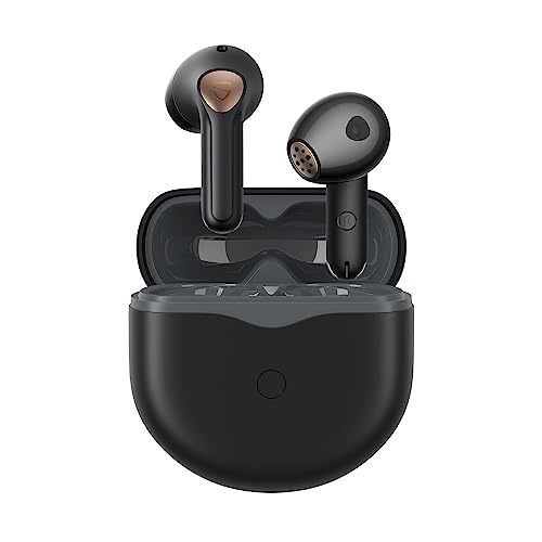 SoundPEATS Air4 Bluetooth Kopfhörer mit Snapdragon Sound AptX Adaptive Lossless, Kabellose Kopfhörer mit 6-Mic für KI-verstärkte Anrufe, 26 Stunden Spielzeit, App-Unterstützung, Schwarz von SoundPEATS