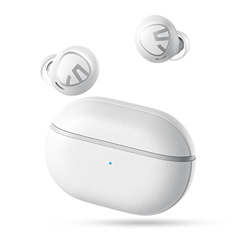 SoundPEATS Bluetooth 5.1 Kopfhörer Free2 Classic Kabellose Ohrhörer mit 30 Stunden Spielzeit IPX5 Wasserdicht für Sport Stereo In-Ear-Ohrhörer Eingebautes Mikrofon für klare Anrufe, Weiß von SoundPEATS