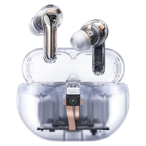 SoundPEATS Bluetooth Kopfhörer Capsule3 Pro, Hi-Res Audio-Kopfhörer mit LDAC, Hybrid Active Noise Cancellation In-Ear Ohrhörer, 6 Mikrofone für Anrufe, Ultra Long 52H Spielzeit(Transparentes Weiß) von SoundPEATS