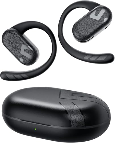 SoundPEATS Breezy Open Ear Bluetooth-Kopfhörer mit 90° verstellbaren Ohrbügel, Bluetooth 5.4 Kopfhörer mit offenem Raumklang, 12 mm Dual-Lautsprecher, 40 Stunden, Dual-Mikrofon AI-Anruf-Bullerdämpfung von SoundPEATS