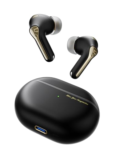 SoundPEATS Capsule3 Pro+ Bluetooth Kopfhörer Hi Res Audio mit LDAC, In Ear Kopfhörer Aktive Geräuschunterdrückung, HiFi Stereo Sound mit XMEMS Treiber, Adaptive ANC, 6 Mics 43 Spielzeit App Steuerung von SoundPEATS