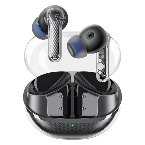 SoundPEATS Clear Bluetooth-Kopfhörer, 12-mm-Treiber und Dual-ENC-Mikrofon für klare Anrufe Spielmodus 40 Stunden Wiedergabezeit App-Steuerung von SoundPEATS