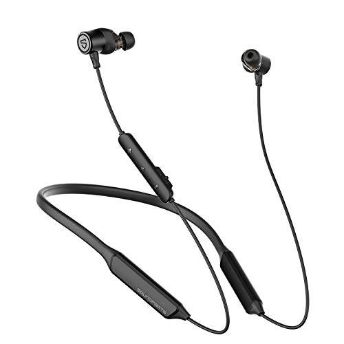 SoundPEATS Force Pro Dual Dynamic Drivers Bluetooth-Kopfhörer, kabellose Nackenbügel-Ohrhörer mit Crossover, APTX HD Audio Eingebautes Mikrofon 22 Stunden Spielzeit Sport-Kopfhörer von SoundPEATS