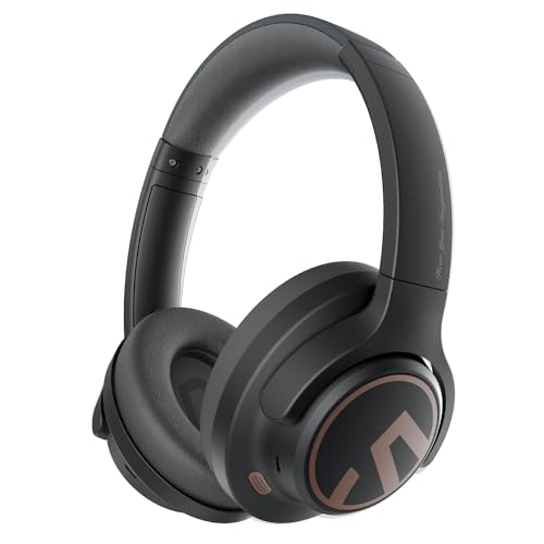 SoundPEATS Space Over-Ear Kopfhörer Kabellose Bluetooth 5.3, Hybrid Active Geräuschisolierung, ENC-Mikrofone, Faltbare Design, 40mm Treiber, Verbindung von 2 Geräten, Spielemodus, 123H, App Steuerung von SoundPEATS