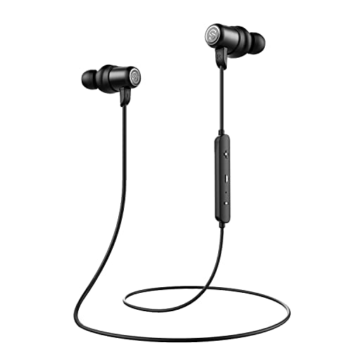 SoundPEATS Value Magnetic Kabellos Bluetooth 5.0 Kopfhörer Sporthelme mit Mikrofon IPX5 Hi-Fi Freisprech-Sound bis zu 7 Stunden von SoundPEATS