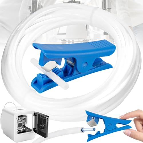SoundZero PTFE-Schlauch, 3D Drucker Filament Teflonschlauch Kit, 2.5mm ID × 4mm OD PTFE Tube Teflonschlauch, Professionell 3D Drucker 4mm PTFE Teflon Tube, 5M PTFE Schlauch mit Rohrschneider von SoundZero