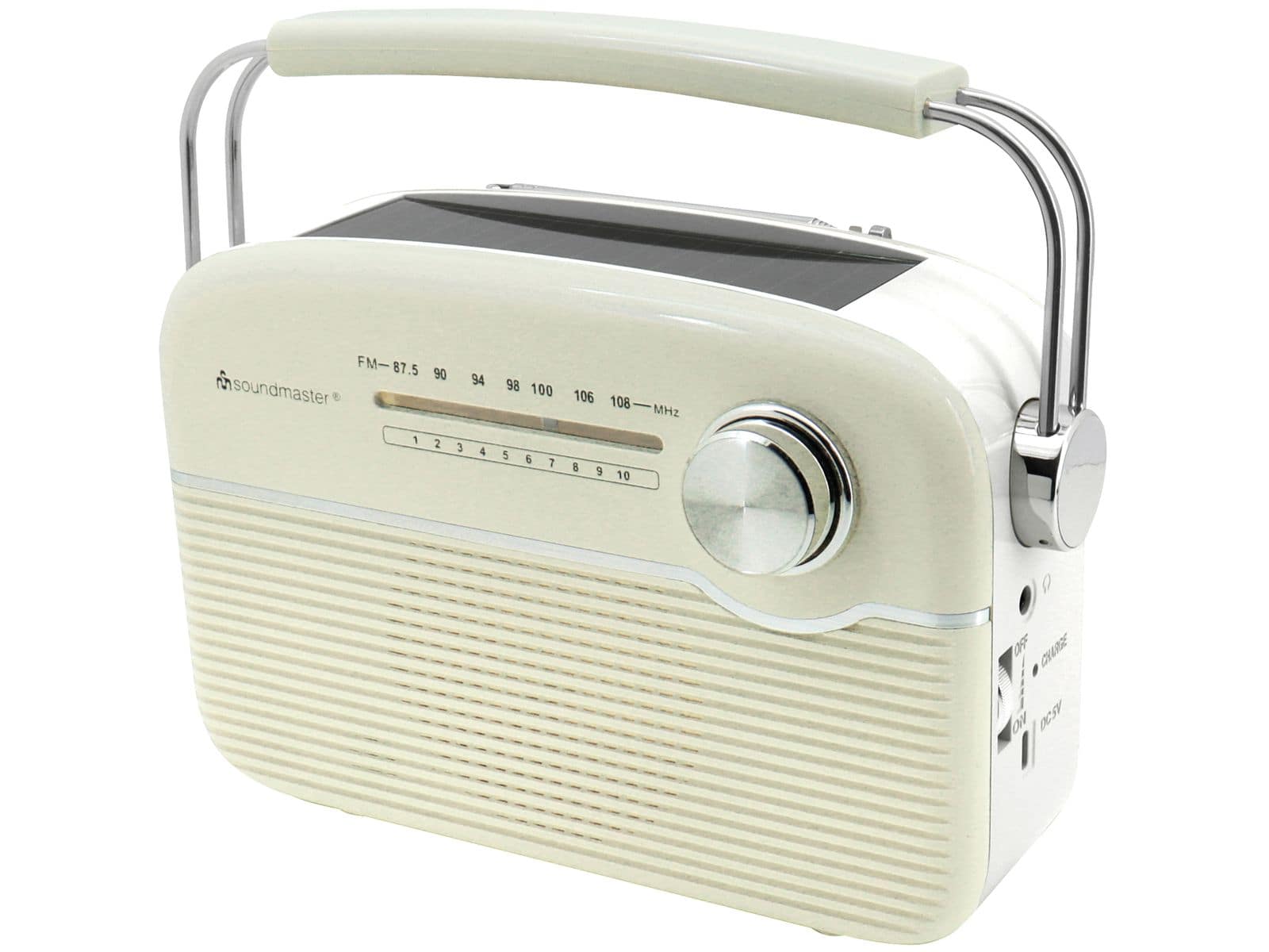 SOUNDMASTER UKW Radio TR480BE, mit Solarpanel, beige von Soundmaster
