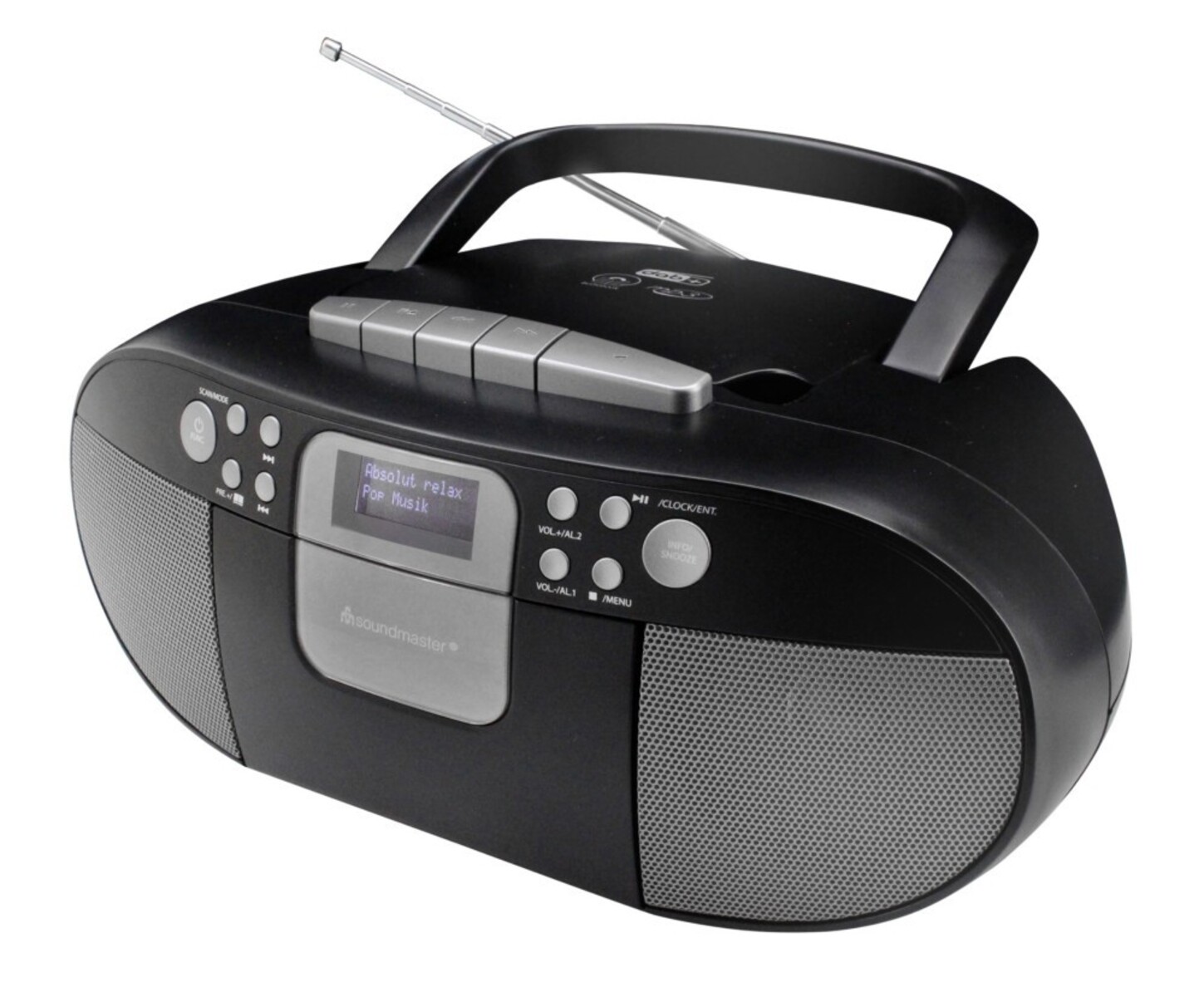Soundmaster DAB+/CD Boombox SCD7800SW sw von Soundmaster