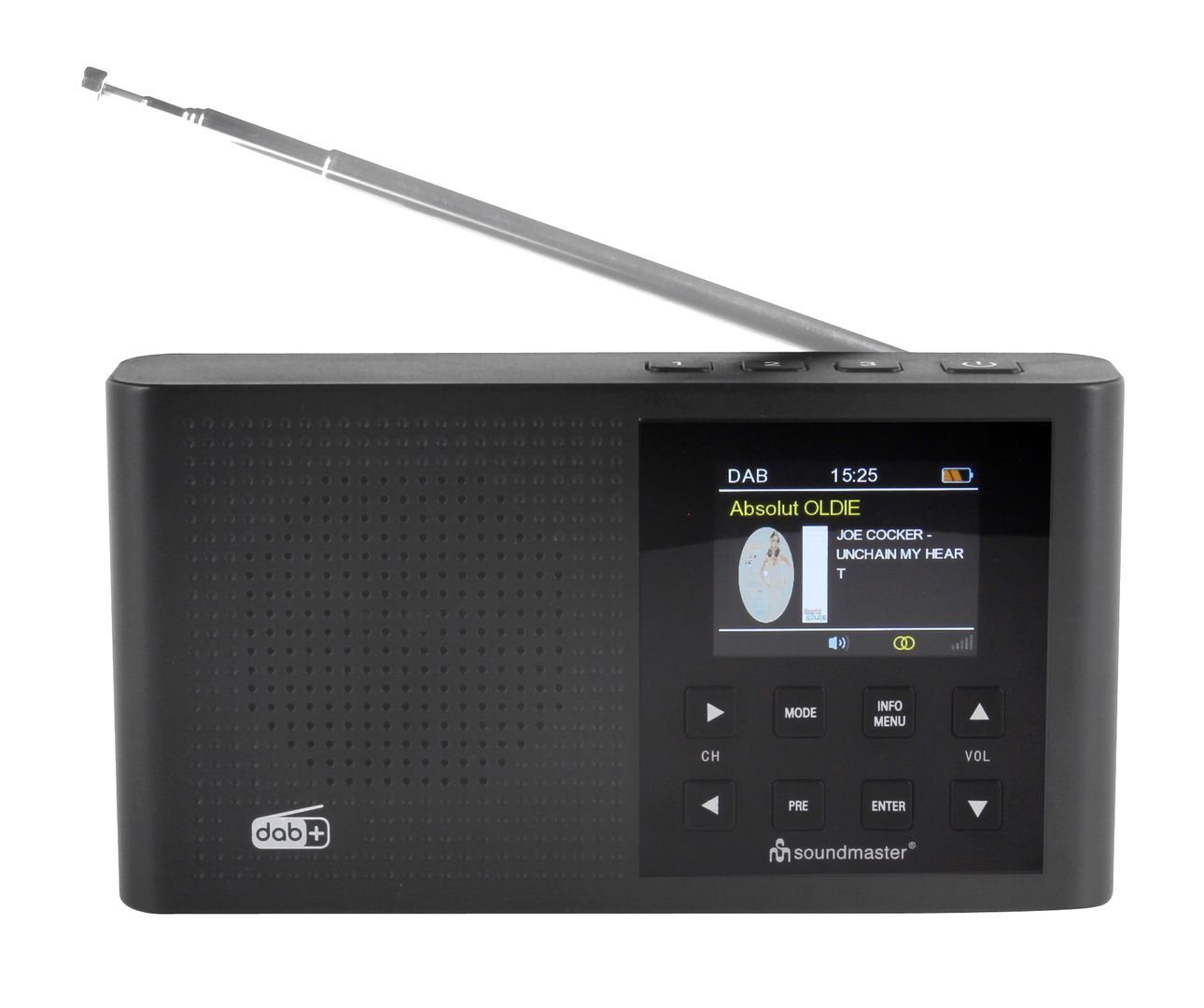 Soundmaster DAB165SW kleines Digitalradio DAB+ UKW-RDS Radio Akku Farbdisplay Digitalradio (DAB) von Soundmaster