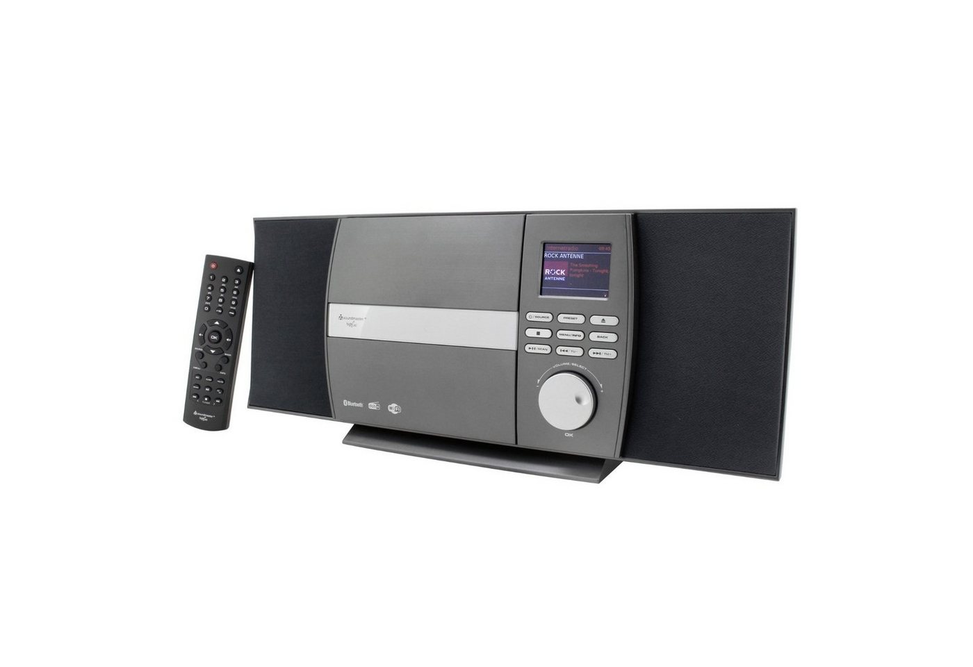 Soundmaster ICD1010AN Internetradio CD-Player WLAN DAB+ Bluetooth UNDOK App Wand Internet-Radio (Internet, DAB+, UKW-RDS, 10 W, Internetradio, CD-Player, Equalizer, Fernbedienung, Wandmontage) von Soundmaster