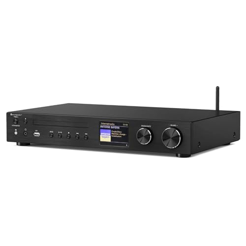 Soundmaster ICD4350SW HiFi Stereoanlage Audio System Internetradio WLAN 2,4/5GHz LAN Anschluss DAB+ CD-Player USB MP3 App-Steuerung RCA Optischer Eingang TV von Soundmaster
