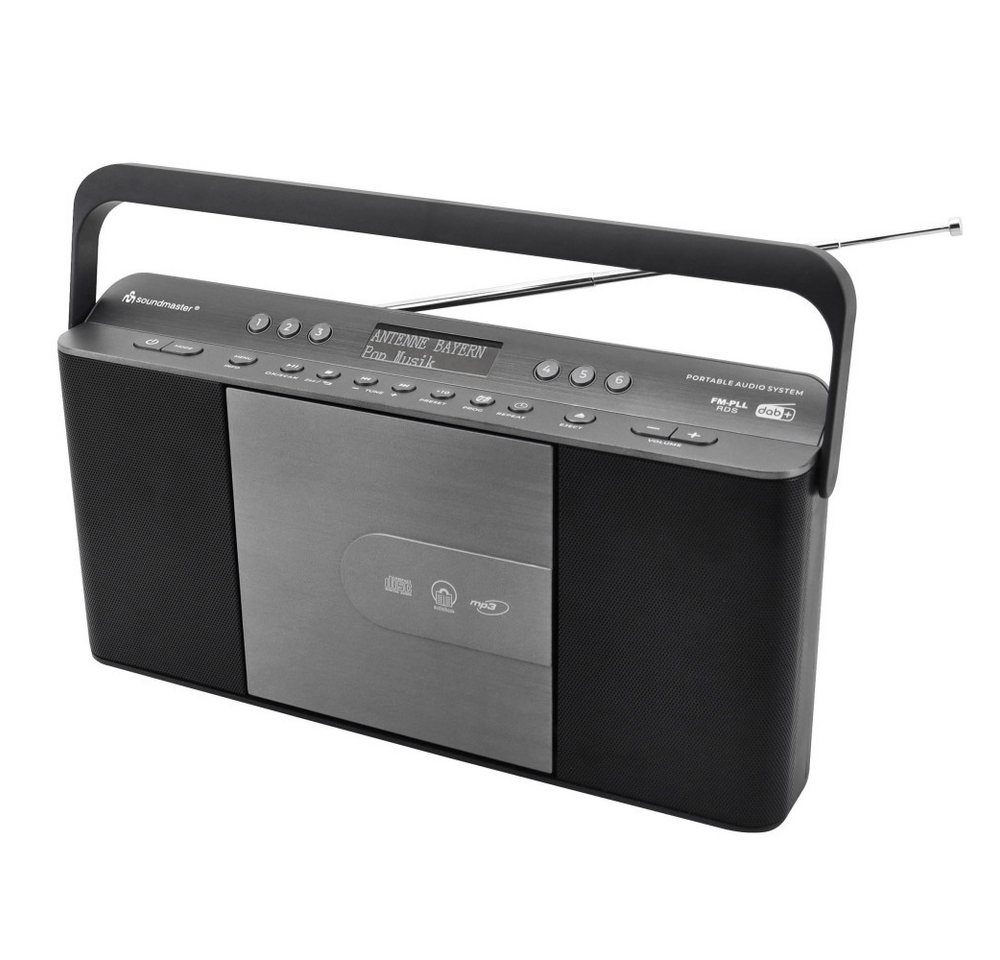Soundmaster RCD1870SW Schwarz DAB+ Radio mit CD Player Digitalradio (DAB) von Soundmaster