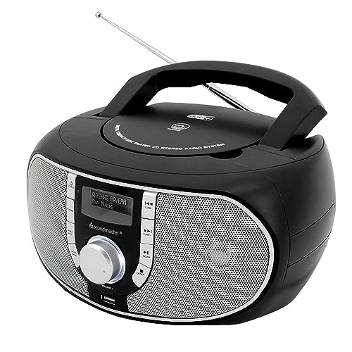 Soundmaster SCD1700SW tragbares DAB+ Radio mit CD-Player, MP3 Hörbuchfunktion, USB-Anschluss, UKW-Radio, Kopfhöreranschluss & Einschlaffunktion von Soundmaster