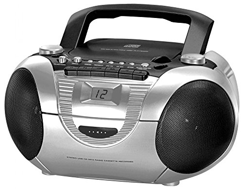 Soundmaster SCD5350SI Radio/CD-Player mit externen Mikrofon, silber/schwarz von Soundmaster