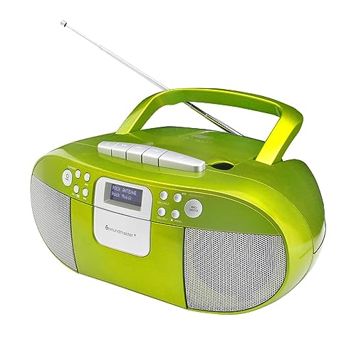 Soundmaster SCD7800GR Boombox DAB+ CD MP3 Kassettenrekorder mit USB und Weckerfunktion … von Soundmaster