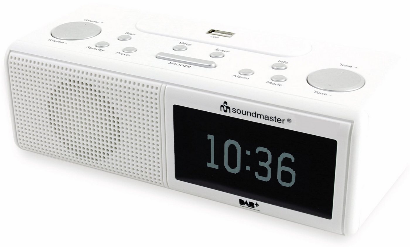 Soundmaster SOUNDMASTER Radiowecker UR8350WE, DAB+, weiß Radio von Soundmaster