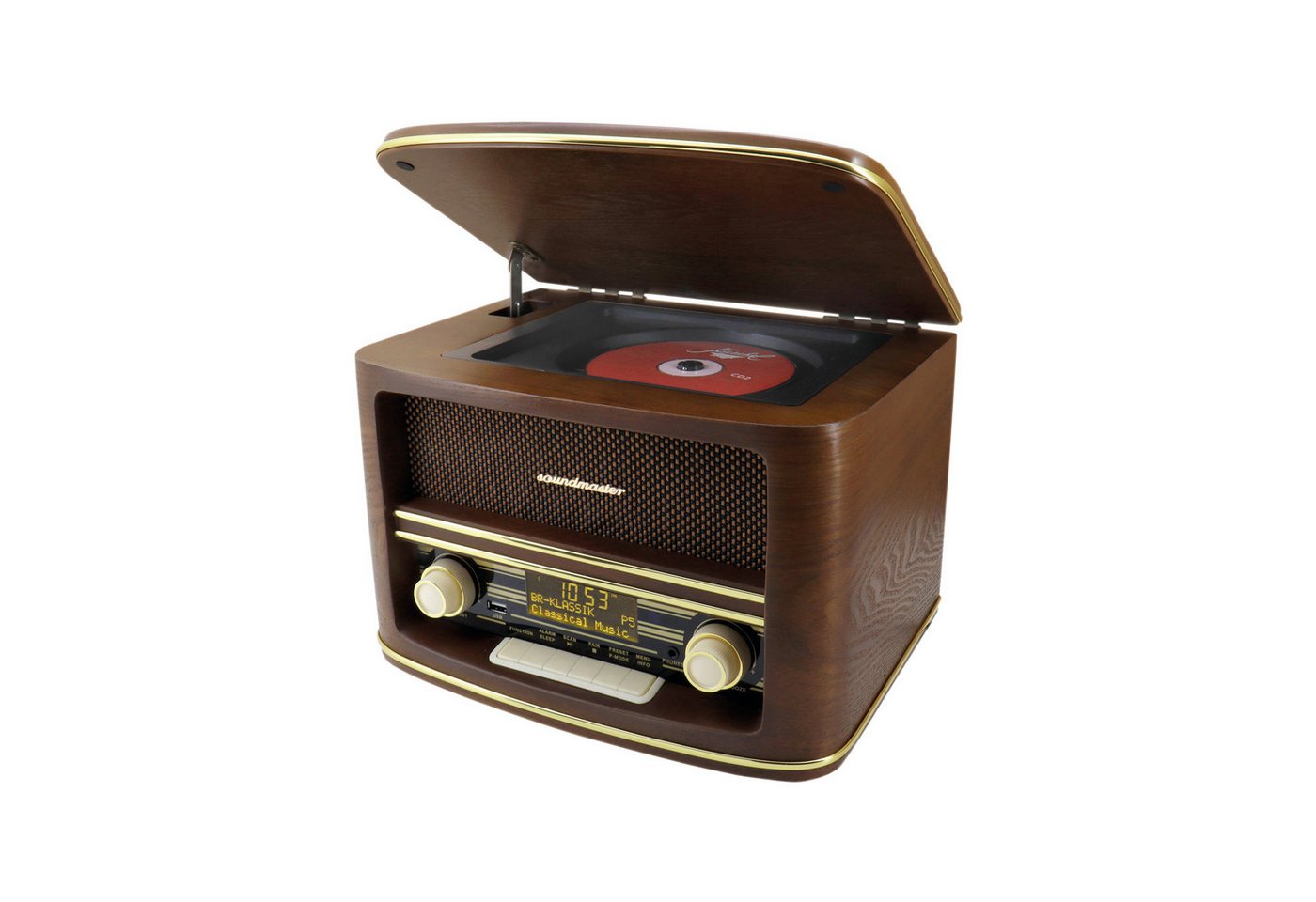 Soundmaster SOUNDMASTER Stereoanlage NR961, Nostalgie Stereoanlage Soundmaster SOUNDMASTER Stereoanlage NR961, Nostalgie Stereoanlage von Soundmaster