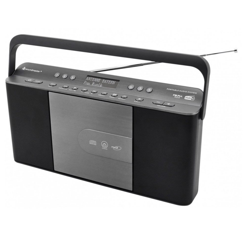 Soundmaster Soundmaster RCD1870SW CD/Radio-System schwarz/silber. Kompaktanlage (Tuner für UKW/DAB+, Tuner für UKW/DAB+, PLL-Synthesizer-Tuner für besten Empfang) von Soundmaster