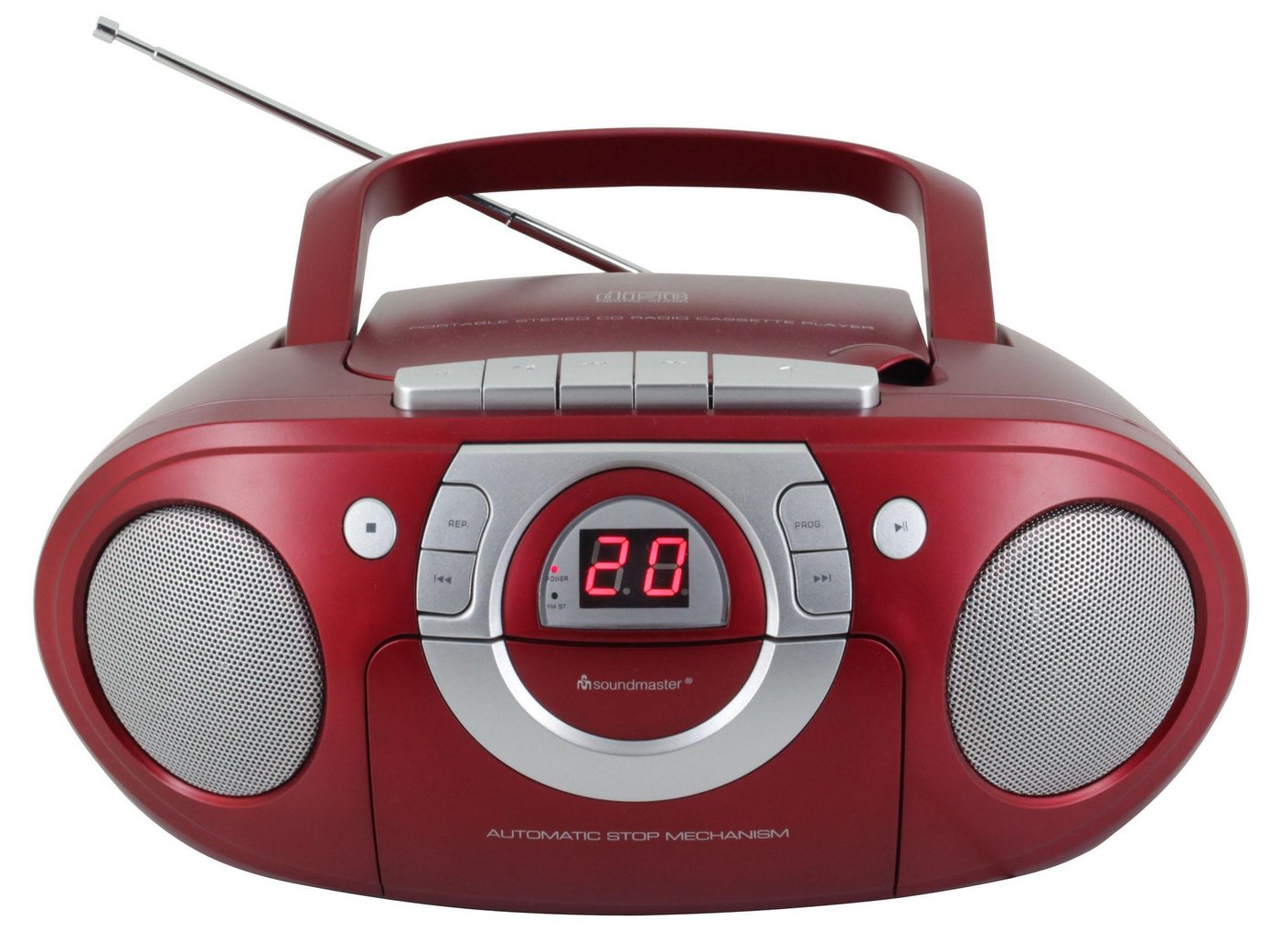 Soundmaster Soundmaster SCD 5100 Radiorekorder mit CD und Kassettendeck in Rot CD-Radiorecorder Soundmaster Soundmaster SCD 5100 Radiorekorder mit CD und Kassettendeck in Rot CD-Radiorecorder von Soundmaster