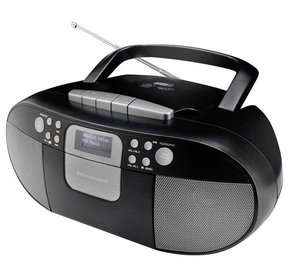 Soundmaster soundmaster SCD7800SW Kassettenradio DAB+, UKW AUX, CD, Kassette, USB Radio von Soundmaster