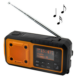 soundmaster DAB112OR Kurbelradio schwarz, orange von Soundmaster