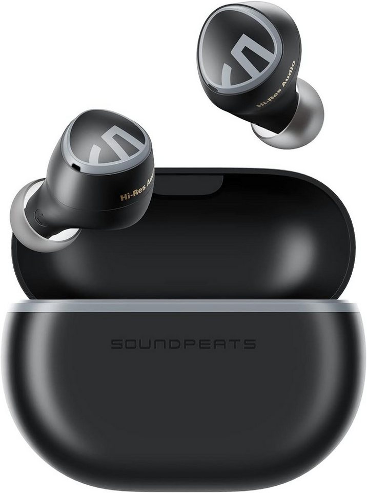Soundpeats 36 Stunden mit dem Ladecase In-Ear-Kopfhörer (Wechseln Sie nahtlos zwischen zwei Geräten mit der Multipoint-Verbindung und genießen Sie einen Spielmodus mit nur 60 ms Audiolatenz., Qualität mit adaptiver LDAC-Technologie,intelligente AI-Anrufgeräusch) von Soundpeats
