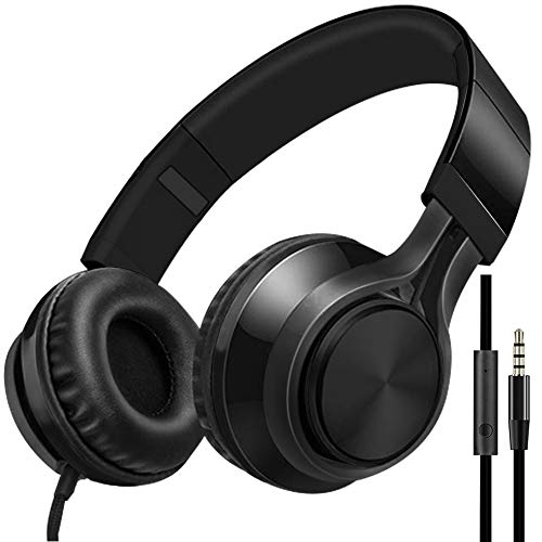 SourceTon Over-Ear-Kopfhörer mit 1,5 m langem Kabel, 3,5 mm Gaming-Headset, geräuschisolierend mit Mikrofon und Lautstärkeregler für TV, PC und Handy von SourceTon