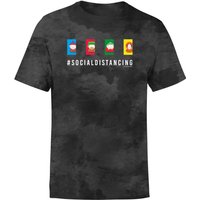 South Park Social Distancing Unisex T-Shirt - Black Tie Dye - M von South Park