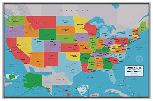 Laminiertes Poster mit Karte der US-amerikanischen Scholaren | Lehrreiche Grundschule Version | leicht lesbare große Etiketten | 91.4 x 61 cm | Lieferung in einer Röhre, nicht gefaltet Laminiertes Poster mit Karte der US-amerikanischen Scholaren | Lehrreiche Grundschule Version | leicht lesbare große Etiketten | 91.4 x 61 cm | Lieferung in einer Röhre, nicht gefaltet von South of Kings