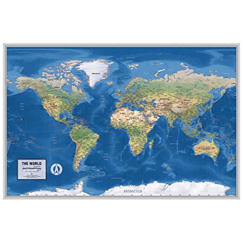 Laminiertes Weltkarte-Poster | Karte im physischen Stil | inklusive der am besten lesbaren Standort-Etiketten | 91,4 x 61 cm | Versand gerollt in einer Röhre, nicht gefaltet | ideal für Zuhause, Büro oder Klassenzimmer. Laminiertes Weltkarte-Poster | Karte im physischen Stil | inklusive der am besten lesbaren Standort-Etiketten | 91,4 x 61 cm | Versand gerollt in einer Röhre, nicht gefaltet | ideal für Zuhause, Büro oder Klassenzimmer. von South of Kings