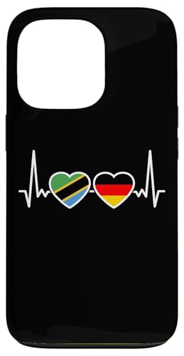 Tansania Deutschland Herzschlag Flagge Deutsch Tansanier Hülle für iPhone 13 Pro von Souvenir Tanzania Tansanische Tansania Geschenke