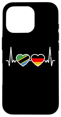 Tansania Deutschland Herzschlag Flagge Deutsch Tansanier Hülle für iPhone 16 Pro Tansania Deutschland Herzschlag Flagge Deutsch Tansanier Hülle für iPhone 16 Pro von Souvenir Tanzania Tansanische Tansania Geschenke