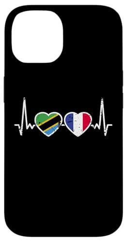 Tansania Frankreich Herzschlag Flagge Tansanier Hülle für iPhone 14 Tansania Frankreich Herzschlag Flagge Tansanier Hülle für iPhone 14 von Souvenir Tanzania Tansanische Tansania Geschenke
