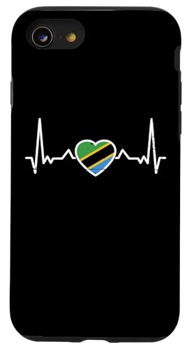Tansania Herzschlag Tansanische Flagge Tansanier Hülle für iPhone SE (2020) / 7 / 8 von Souvenir Tanzania Tansanische Tansania Geschenke