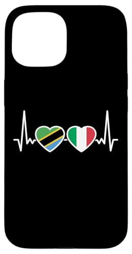 Tansania Italien Herzschlag Flagge Italienischer Tansanier Hülle für iPhone 15 Tansania Italien Herzschlag Flagge Italienischer Tansanier Hülle für iPhone 15 von Souvenir Tanzania Tansanische Tansania Geschenke