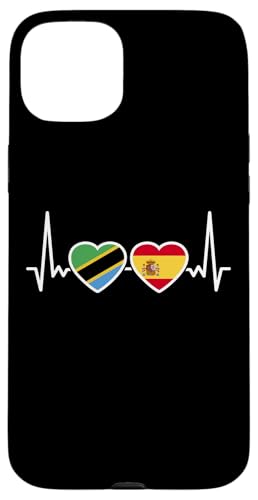 Tansania Spanien Herzschlag Flagge Spanischer Tansanier Hülle für iPhone 15 Plus Tansania Spanien Herzschlag Flagge Spanischer Tansanier Hülle für iPhone 15 Plus von Souvenir Tanzania Tansanische Tansania Geschenke
