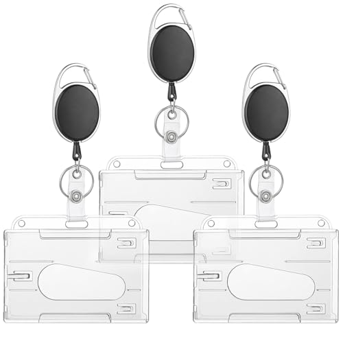 Souvik Kartenhalter Set Ausweishalter und Card Holder Transparente Ausweishülle aus Hartplastik für Ausweise Schlüssel und ID Karten Souvik Kartenhalter Set Ausweishalter und Card Holder Transparente Ausweishülle aus Hartplastik für Ausweise Schlüssel und ID Karten von Souvik