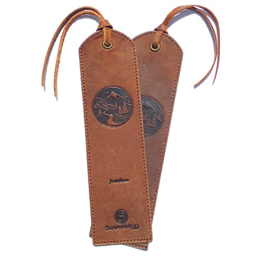 Leder Lesezeichen Mit einzigartigem Berg Design Handgefertigtes Mit Traditionellem Quasten Lesezeichen. Echtleder Einzigartige Geschenke Für Frauen, Männer, Kinder - 2er Pack Leder Lesezeichen Mit einzigartigem Berg Design Handgefertigtes Mit Traditionellem Quasten Lesezeichen. Echtleder Einzigartige Geschenke Für Frauen, Männer, Kinder - 2er Pack von Sovereign-Gear