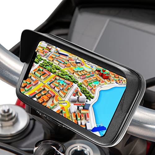 Handyhalterung Motorrad mit ladefunktion Schnellladung 2.1A Schutzhülle Antireflex Visier Gültig für Smartphones bis 7,5" Universell kompatibel mit Allen Arten von Lenkern Motorrad handyhalterung von Sovica