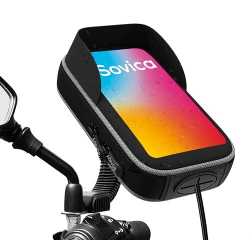 Handyhalterung Motorrad wasserdicht mit ladefunktion Schnellladung Schutzhülle Antireflex Visier Gültig für Smartphones bis 7" Unzerbrechlicher Rückspiegelaufsatz Motorrad handyhalterung Handyhalterung Motorrad wasserdicht mit ladefunktion Schnellladung Schutzhülle Antireflex Visier Gültig für Smartphones bis 7" Unzerbrechlicher Rückspiegelaufsatz Motorrad handyhalterung von Sovica