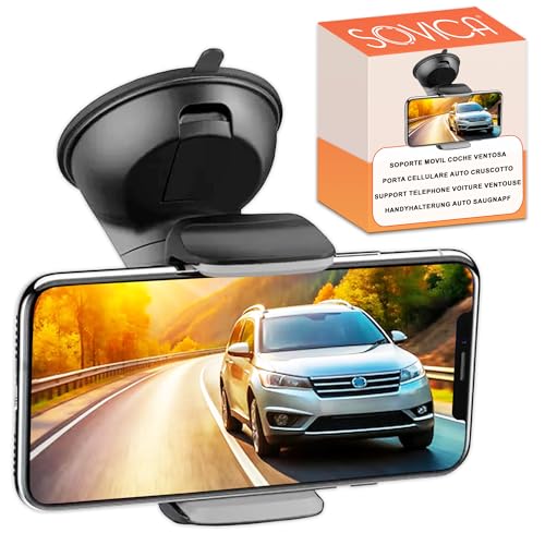 Handyhalterung Auto saugnapf armaturenbrett windschutzscheibe 360º drehbar Horizontale und vertikale Positionierung Universelle Einstellung Kompatibel mit Smartphones bis zu 7,6" Handyhalterung Auto saugnapf armaturenbrett windschutzscheibe 360º drehbar Horizontale und vertikale Positionierung Universelle Einstellung Kompatibel mit Smartphones bis zu 7,6" von Sovica