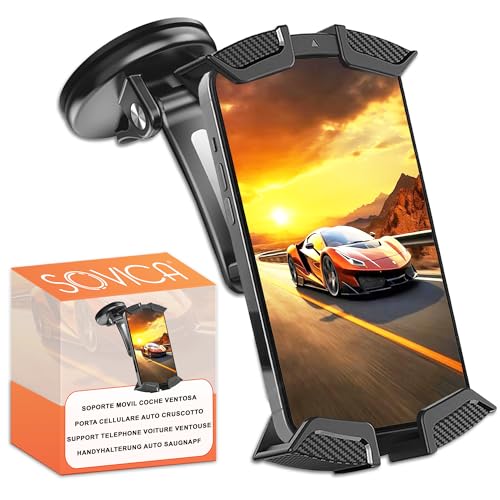 Handyhalterung Auto saugnapf armaturenbrett windschutzscheibe 360º drehbar Horizontale und vertikale Positionierung Universelle Einstellung Kompatibel mit Smartphones bis zu 7,6" Handyhalterung Auto saugnapf armaturenbrett windschutzscheibe 360º drehbar Horizontale und vertikale Positionierung Universelle Einstellung Kompatibel mit Smartphones bis zu 7,6" von Sovica