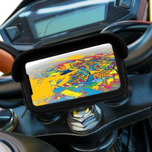 Handyhalterung motorrad mit USB-Ladegerät 2.1A schutzhülle blendschutz Gültig für Smartphones bis 7" Sicherheitskupplung unzerbrechliche Griff am unzerbrechlichen Lenker motorradhalterung handy von Sovica