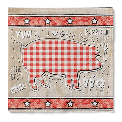 Sovie HOME Serviette BBQ | Tissue-Servietten 33x33 cm | saugstark hochwertig | ideal für Grillen Grillfest Barbecue Garten | 20 Stück Sovie HOME Serviette BBQ | Tissue-Servietten 33x33 cm | saugstark hochwertig | ideal für Grillen Grillfest Barbecue Garten | 20 Stück von Sovie Home