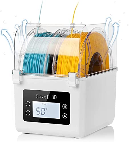 Filament Trockner, Sovol 3D Upgraded Trockenbox Heizung Dryer Box Aufbewahrungsbox 2KG Halter für PLA/ABS/TPU/andere 3D-Druckmaterialien, aus Acrylnitril-Butadien-Styrol von Sovol