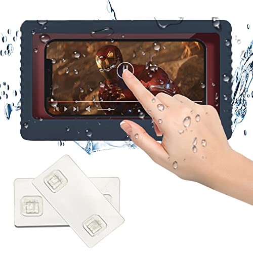 Badezimmer Handyhalterung Dusche Telefonkasten Wasserdicht Touchscreen Wandmontage Telefonhalter Dichtung Aufbewahrungsbox Dusche Handyablage für iPhone/Samsung ​Handyabdeckung für Badezimmer (Blau） von Sowist