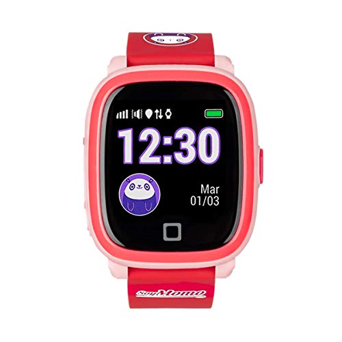 SoyMomo H2O Intelligente Uhr für Kinder mit GPS und SOS-Knopf, Handy für Kinder mit SIM-Kartenslot um Anrufe und Nachrichten zu ermöglichen, Smartwatch für Kinder mit GPS-Tracker Wasserdicht (Pink) von SoyMomo