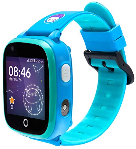 SoyMomo Space 4G - GPS Handy Uhr für Kinder 4G, Smartwatch Kids, Telefon & Sprachnachrichten, Standortverlauf, SOS-Knopf, Taschenlampe (blau) von SoyMomo